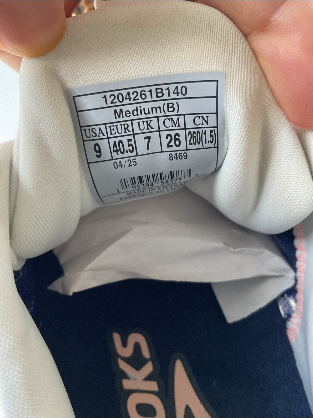 Brooks Adrenaline GTS 24 Women’s Size 9 B Grey Blue Ribbon Peach Running Shoes - Picture 11 of 11
